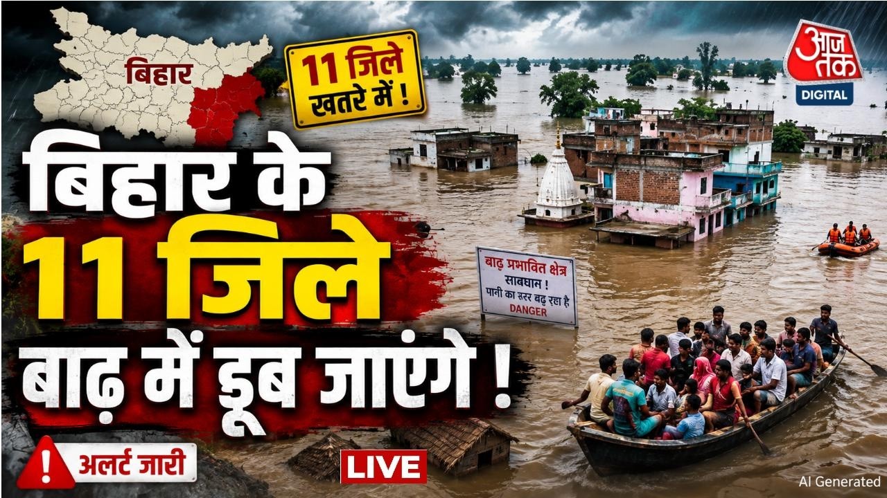 Bihar Flood News LIVE Updates: गंगा समेत बिहार की 8 नदियां उफान पर, टूटा 2016 का रिकोर्ड | Aaj Tak