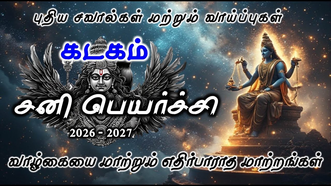 Kadagam | Sani Peyarchi Palan| கடகம் சனி பெயர்ச்சி பலன் | Sani Peyarchi Palan Cancer #kadagam