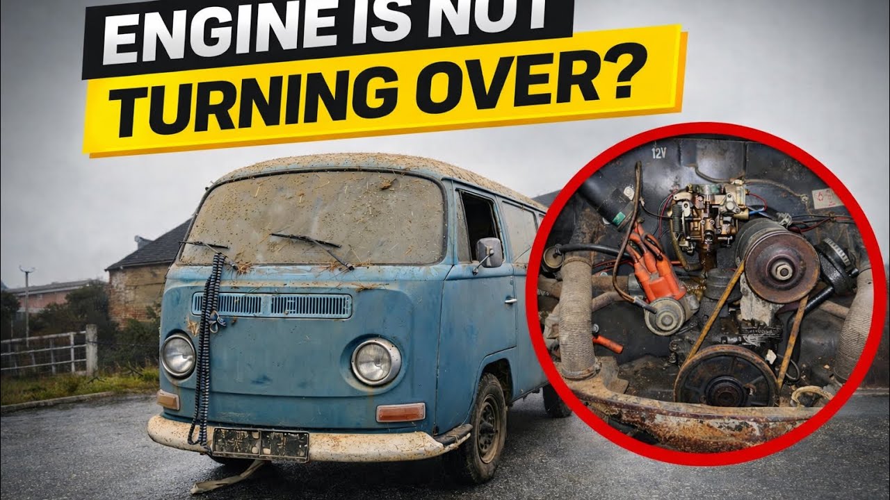 Take VW BUS aircooled engine out - 10 steps diy how to remove motor!