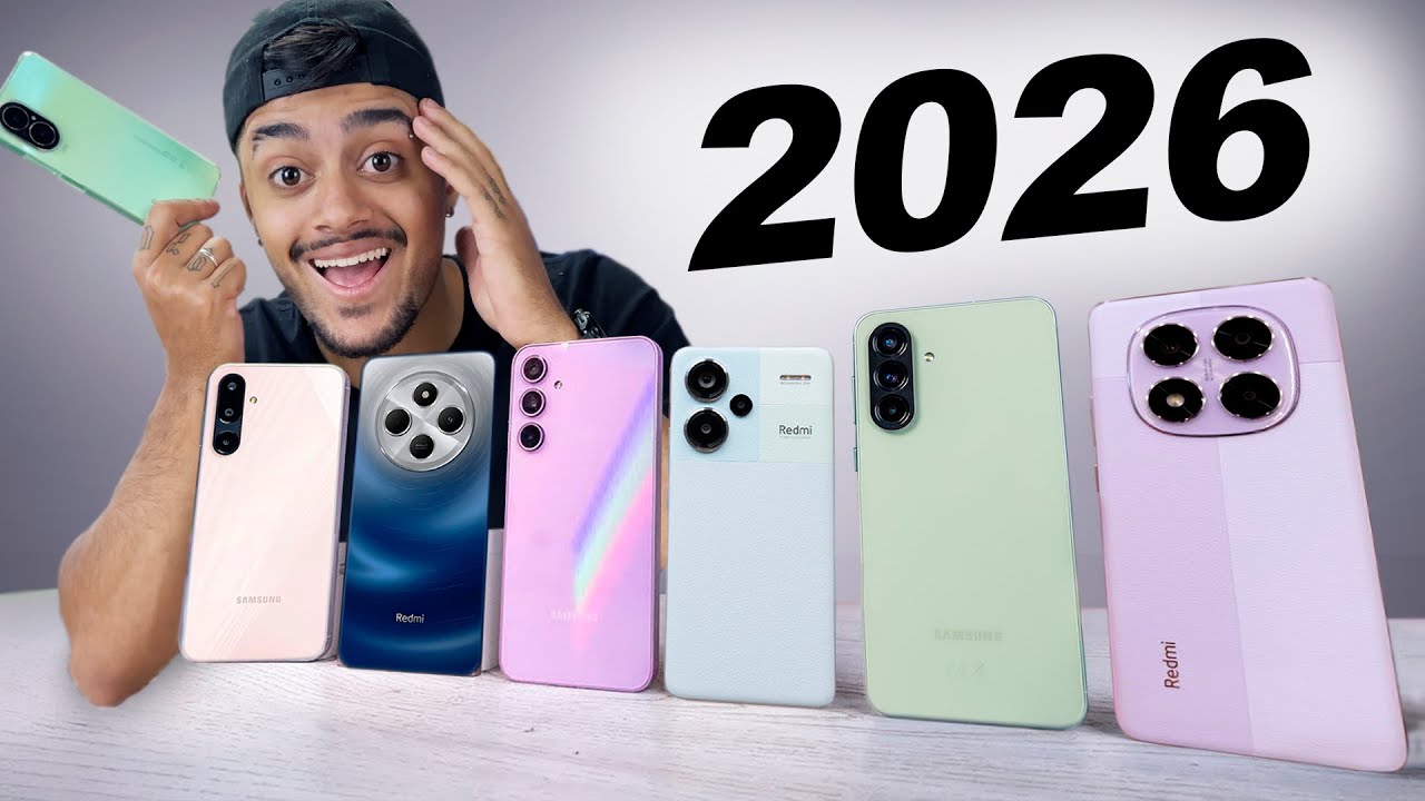 MUDOU! TOP 7 Smartphones COMPLETOS e custo benefício para COMPRAR EM 2026