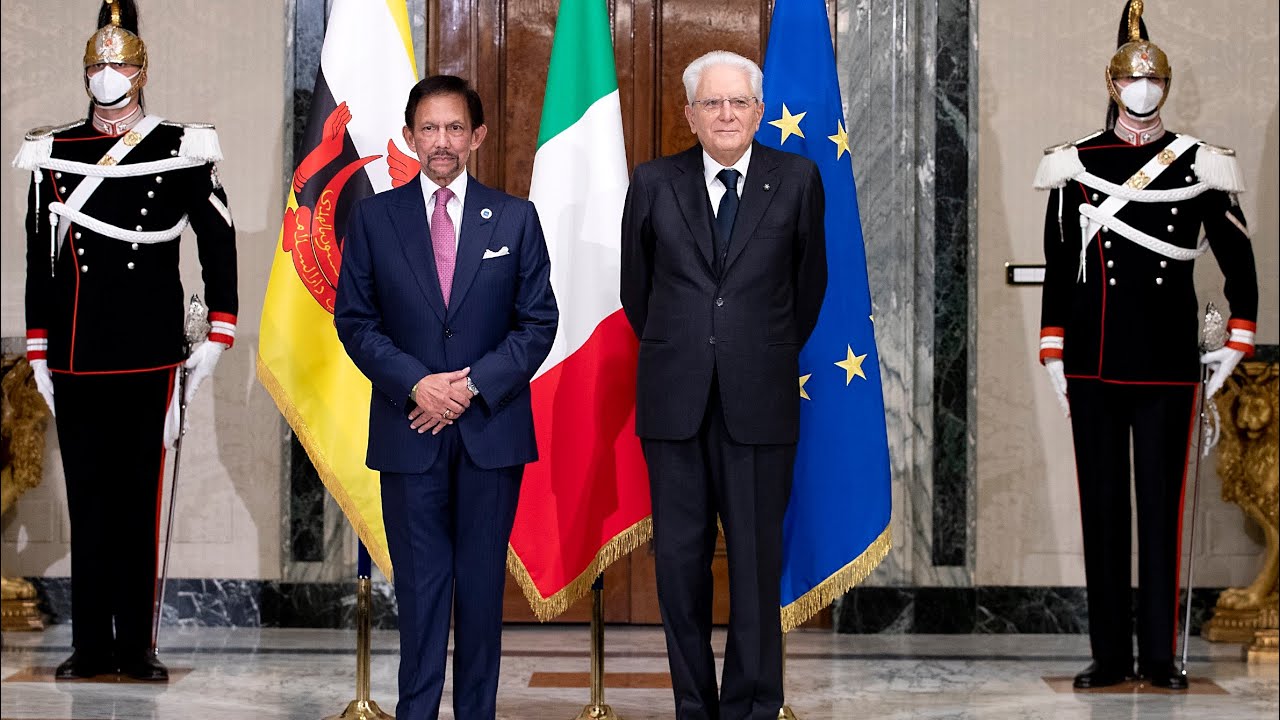 Mattarella incontra S.M. Haji Hassanal Bolkiah, Sultano del Brunei