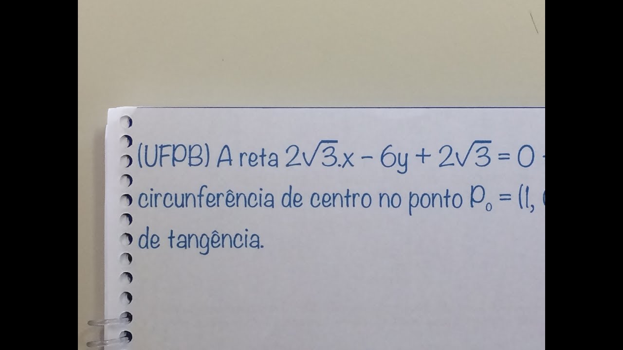 MFUNA | GAC3 - UFPB - O ponto de tangência entre a reta e circunferência