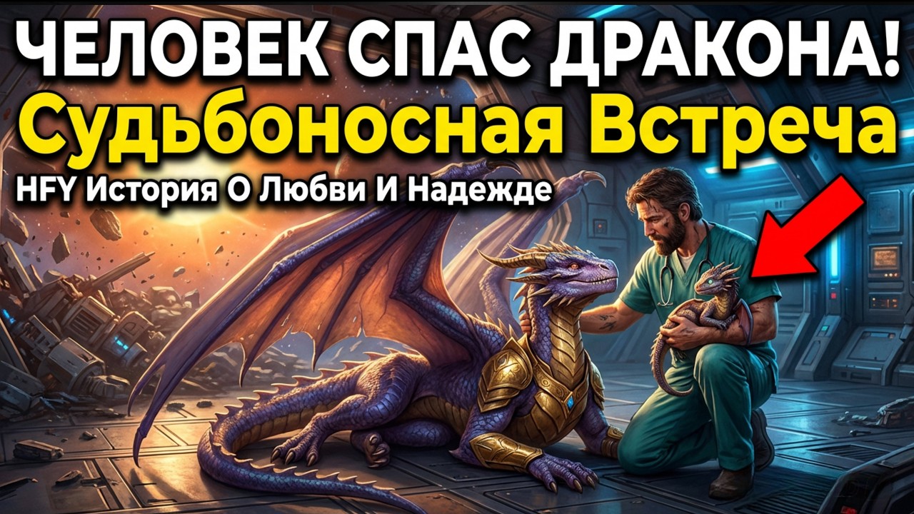 Драконица родила в космическом мусоре одна… доктор‑человек услышал плач и спас её навсегда | HFY