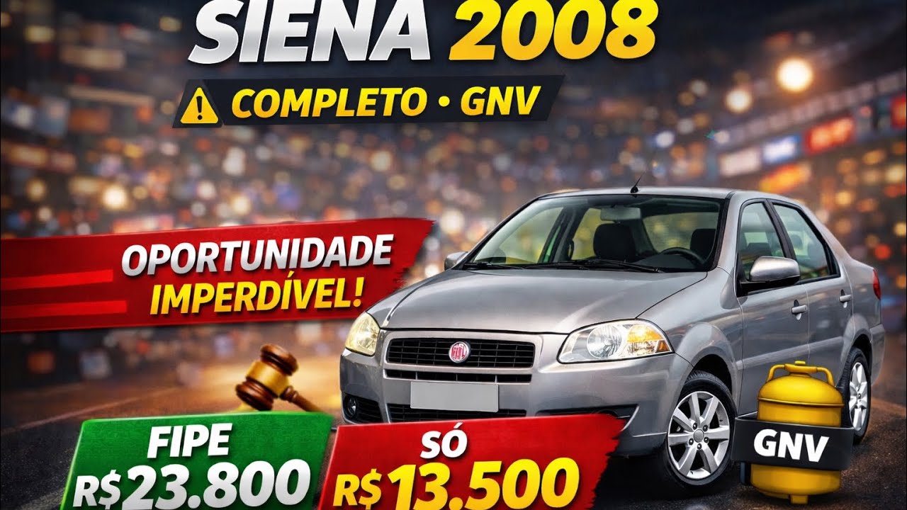 🚗 Fiat Siena 1.0 2008 – Completo + GNV