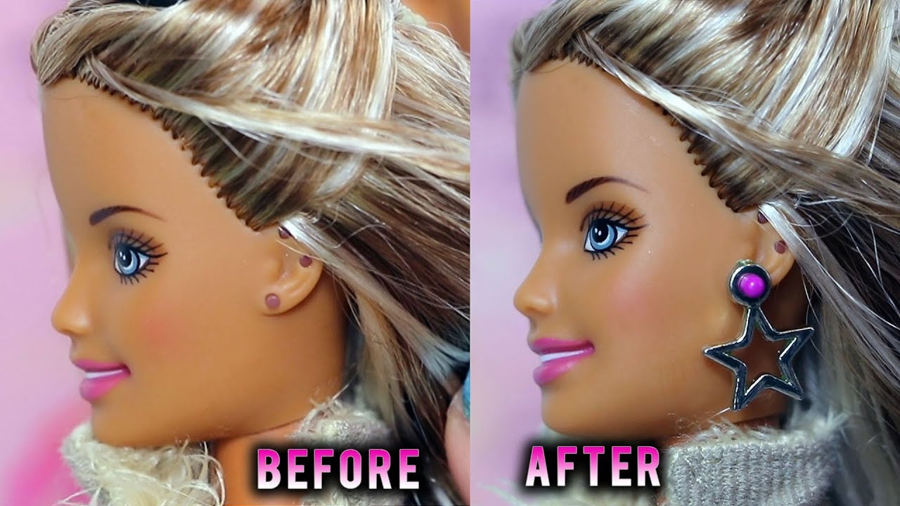 Barbie Ear Piercing! Barbie Cali Girl So Excellent Earrings Doll