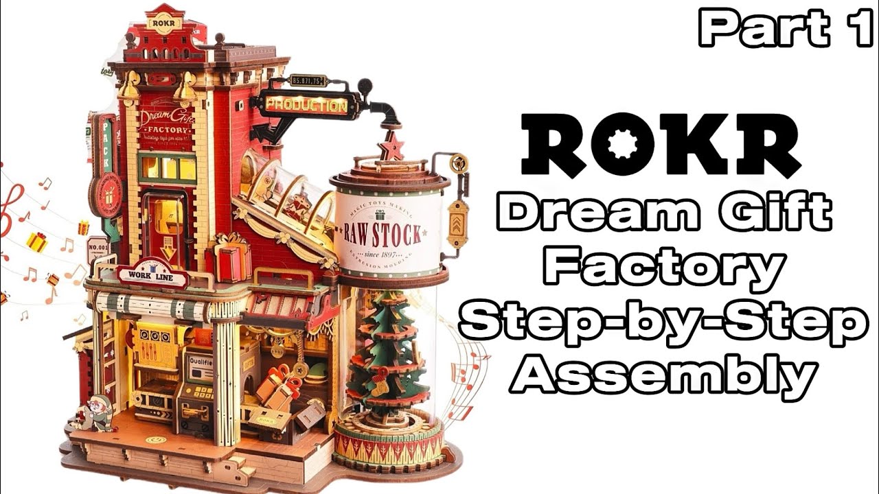 ROKR Christmas Dream Gift Factory Step-by-Step Assembly Guide (Part 1)
