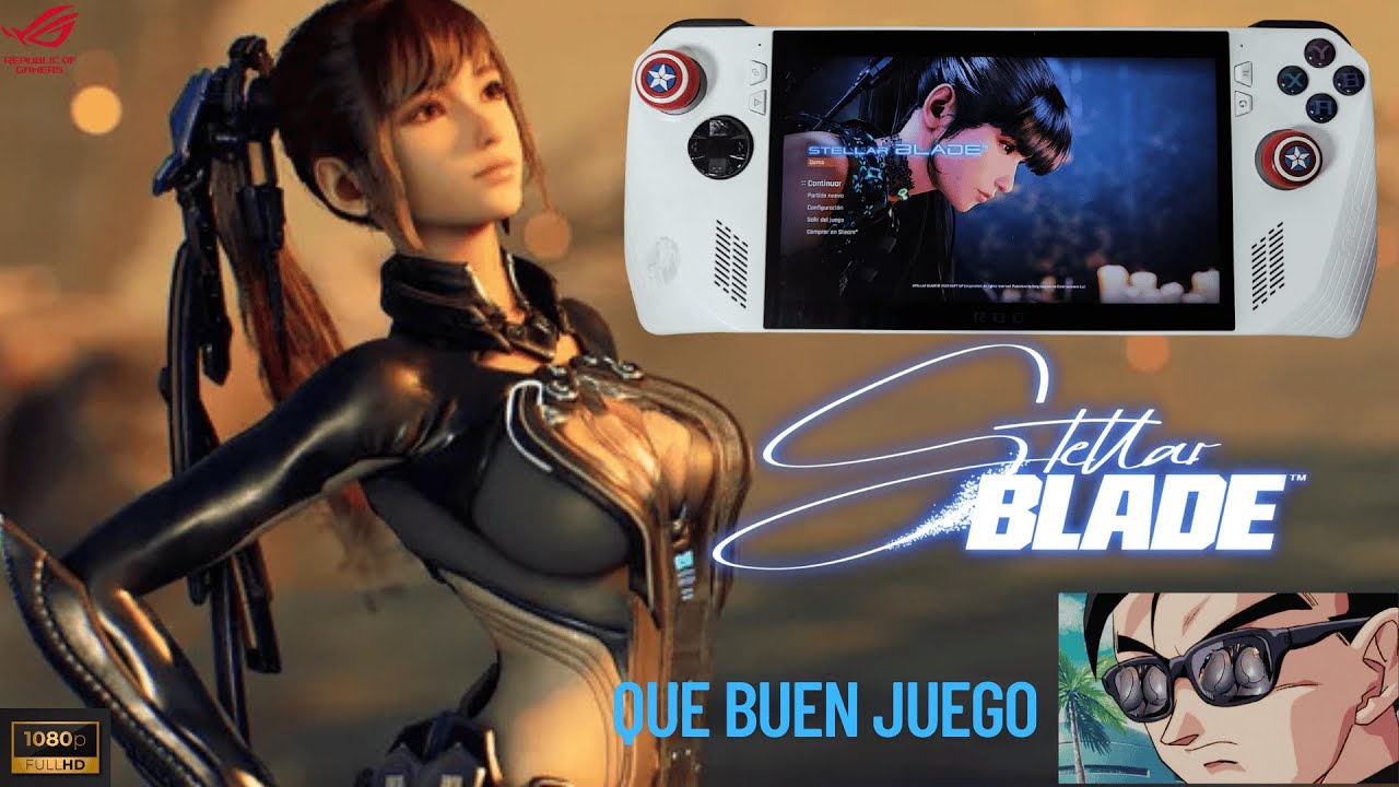✅Asi funciona STELLAR BLADE en la ASUS ROG ALLY Z1 EXTREME con FSR 3 y FRAME GENERATION 1080p DEMO