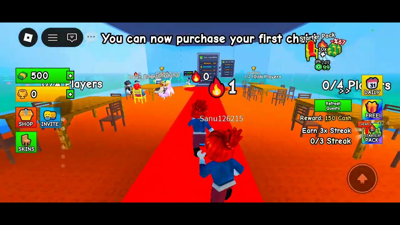 Me and my friend play spell the word in the roblox