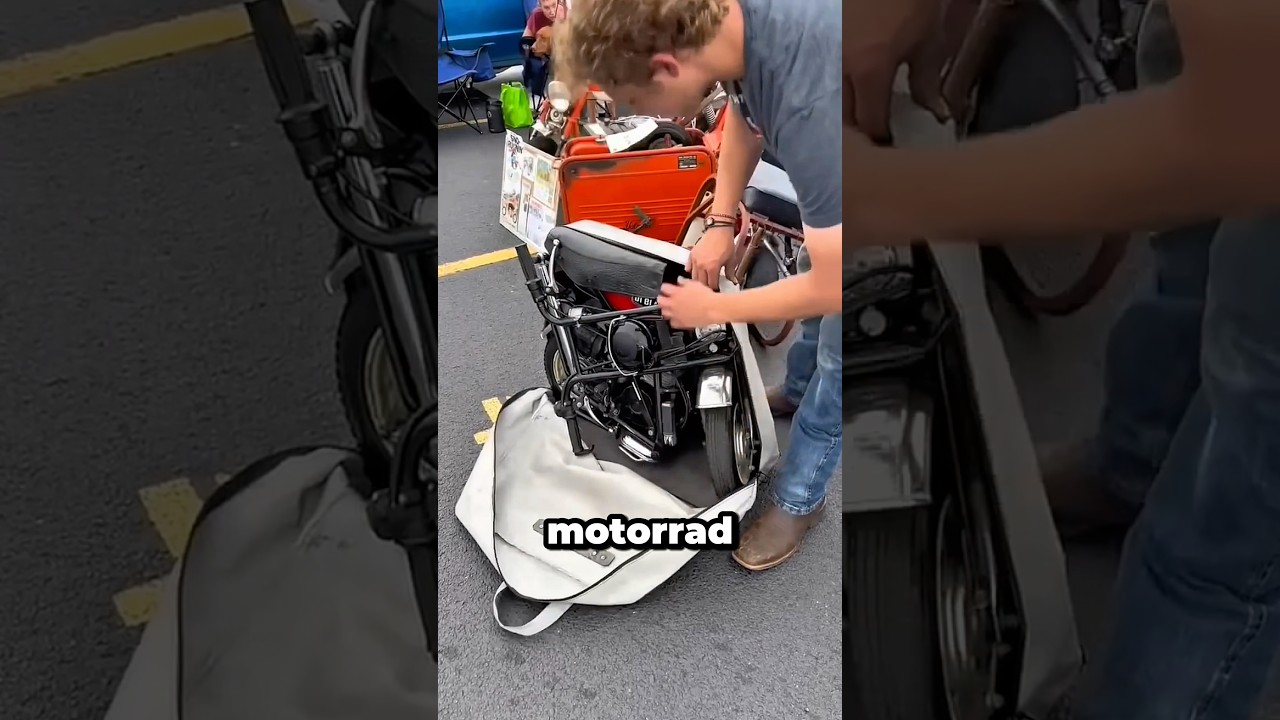 Das kleinste Motorrad der Welt, das in eine Tasche passt