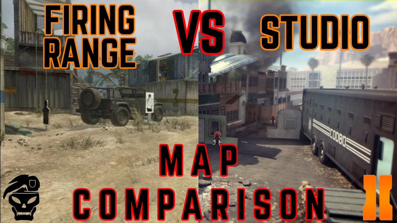 Firing Range & Studio map comparison // BO1 & BO2
