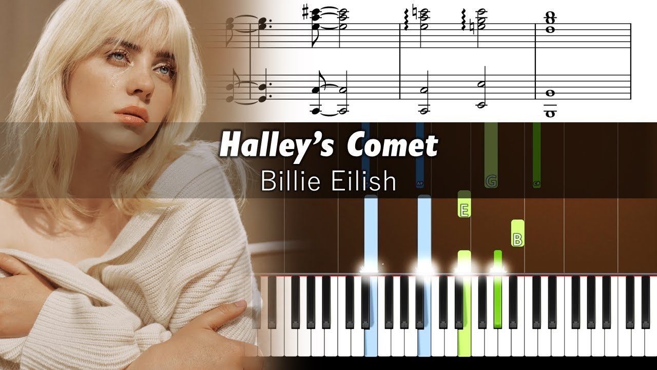 Billie Eilish - Halley's Comet - Accurate Piano Tutorial with Sheet Music