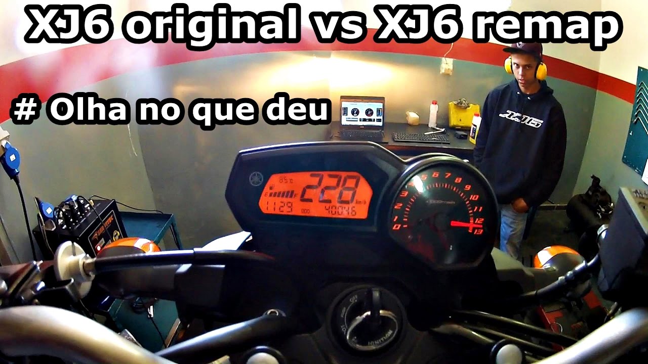 XJ6 Remapeada vs XJ6 Original no Dinamômetro