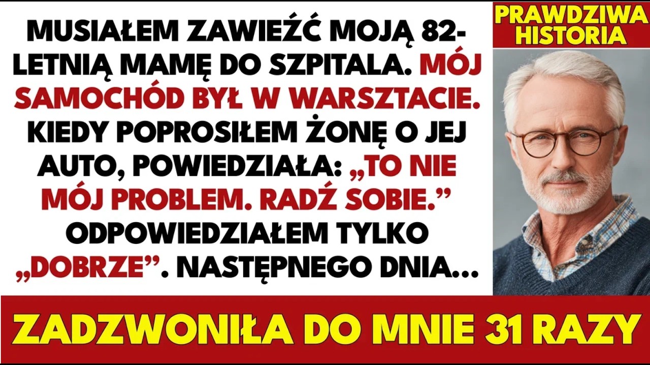 Moja Żona Odmówiła Pomocy Mojej 82-Letniej Mamie — „Radź Sobie.” Następnego Dnia…