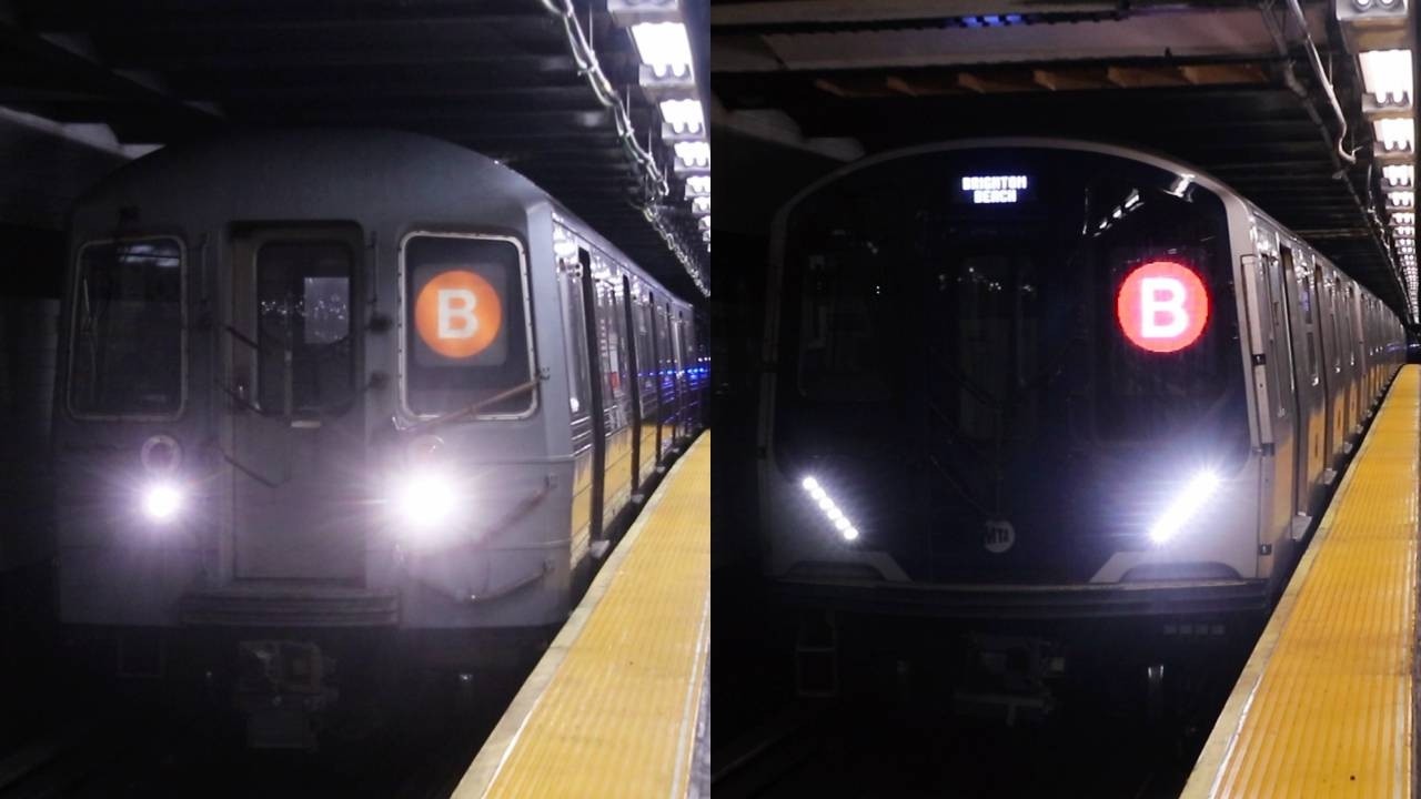 NYCT Subway: R68 / R211A (B) (D) Trains at Tremont Avenue