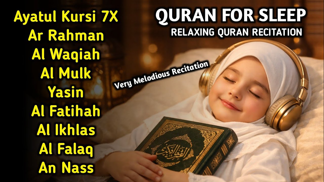 Beautiful Quran For Sleep | Al-fatihah, Ayatul Kursi, Yasin, Ar-rahman | Peaceful Quran Recitation