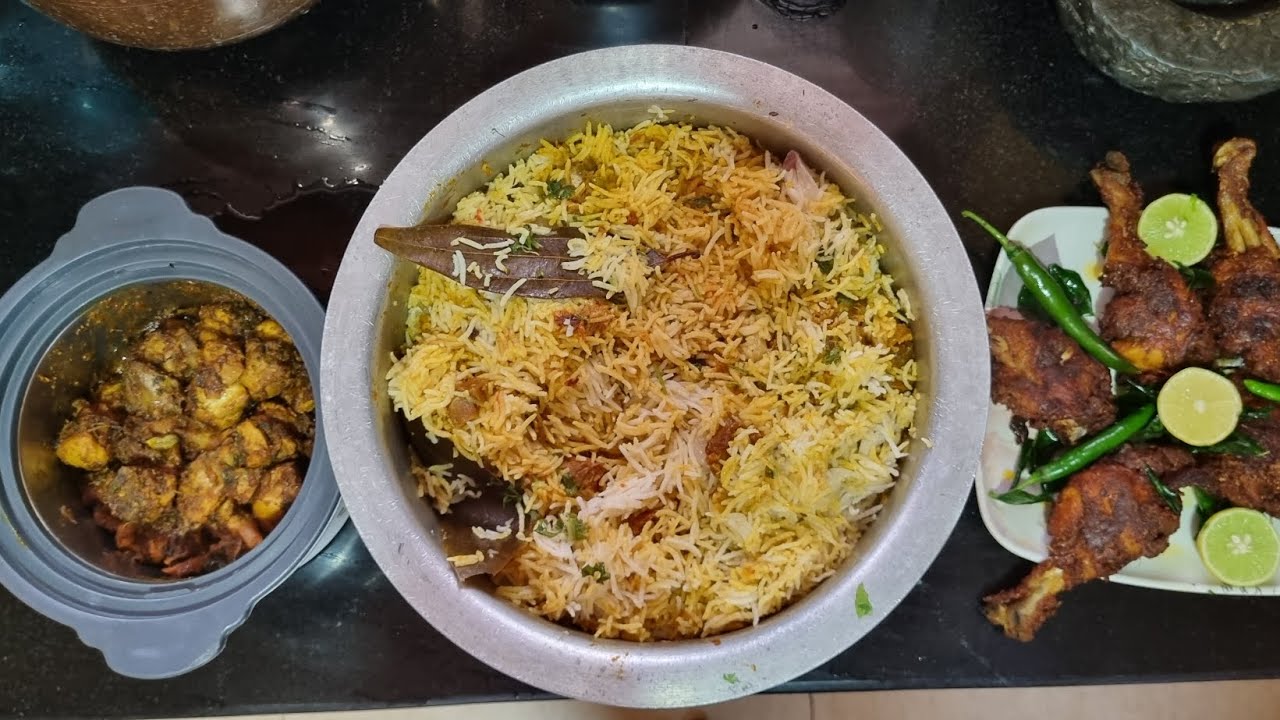 Sunday special cooking vlog | చికెన్ వేపుడు, leg peice fry మటన్ దమ్ బిర్యానీ 