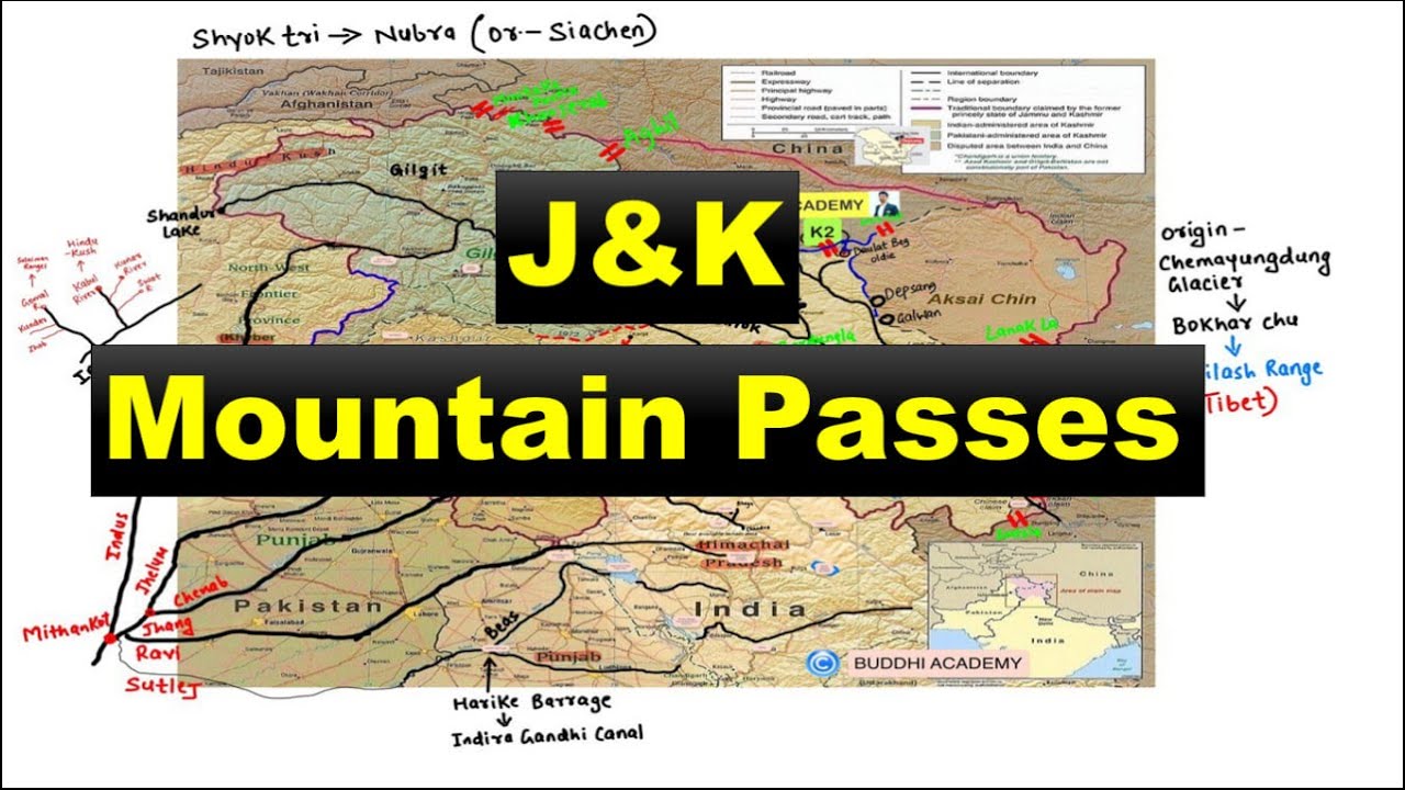 Jammu and Kashmir Mountain passes Mapping
