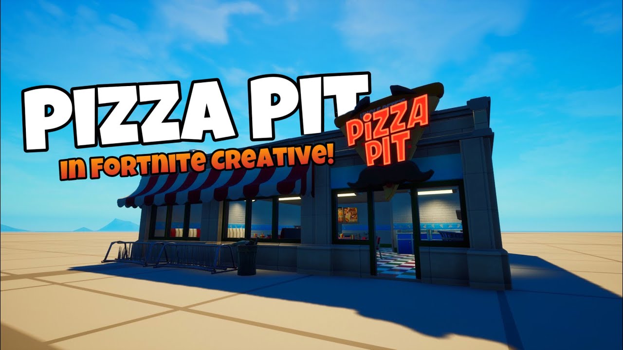 Fortnite Creative Pizza Pit Restaurant! (Speedbuild)