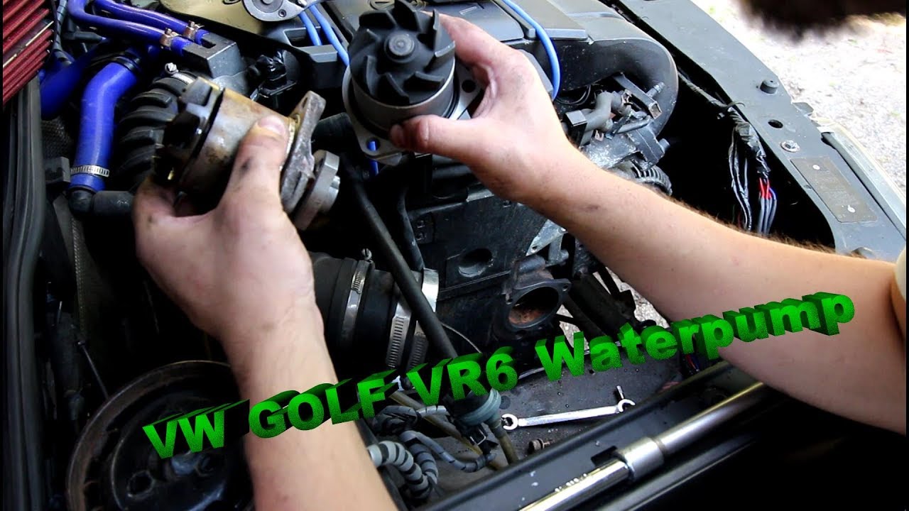 Vw Golf VR6 -92 vesipumpun vaihto