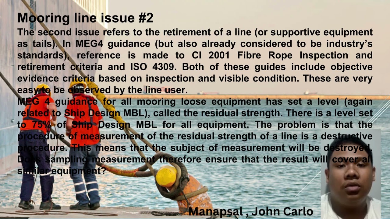 OCIMF MEG 4 Review: Mooring lines issues in the spotlight     Procedures: Mooring line handling tips