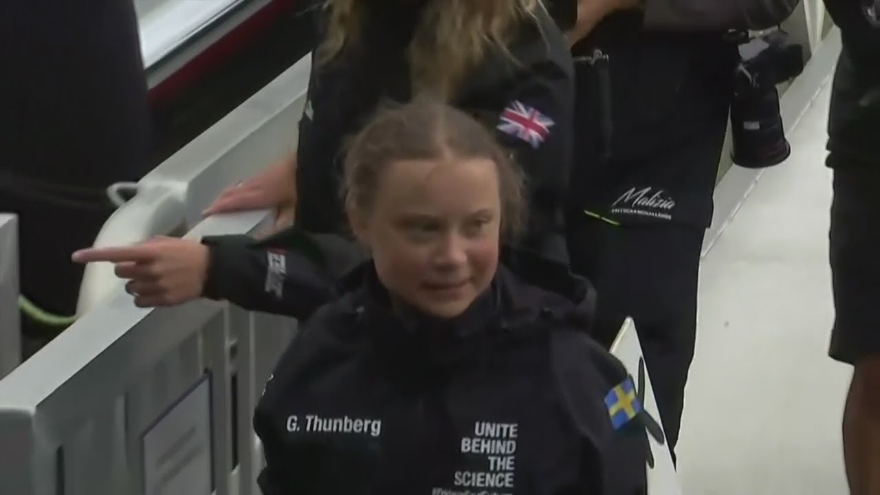 Young Climate Activist Greta Thunberg Arrives In NYC After Sailing Across Atlantic