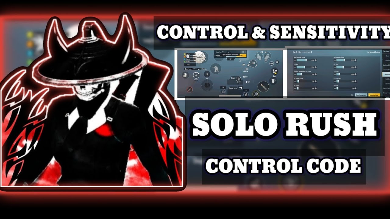 🛑SOLO RUSH CONTROL LAYOUT CODE AND SENSITIVITY CODE BGMI 5 FINGER CONTROL AND SENSITIVITY STAR RAJ