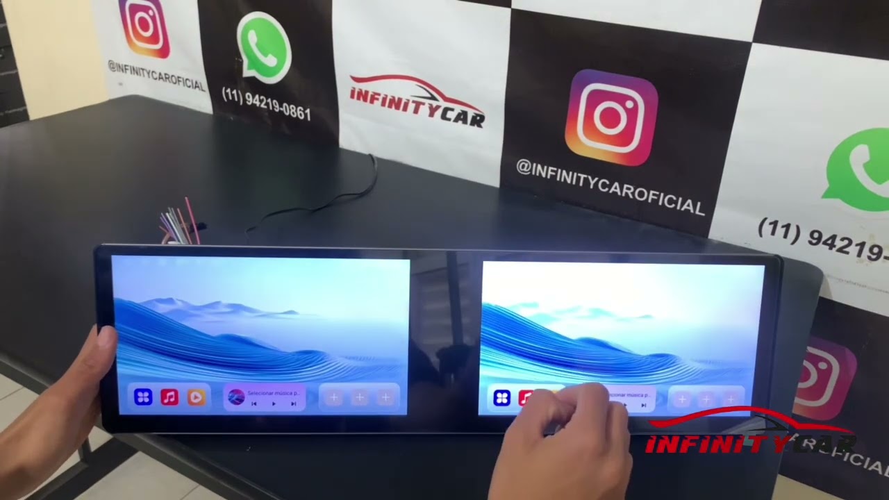 Infinitycar: A maior multimídia do mercado!! Gigante de 21 polegadas, compatível com qualquer carro!