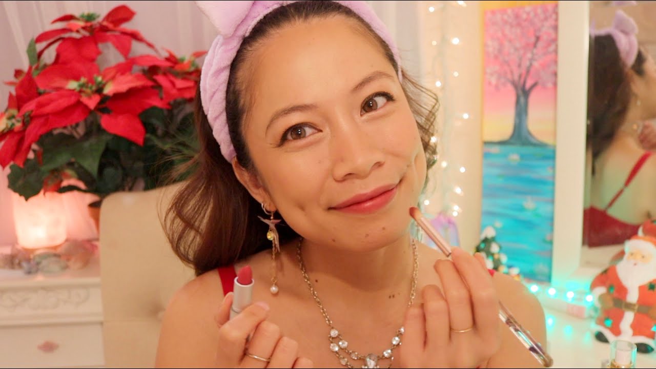 ASMR 🎄 Doing Our Holiday Parties Makeup ! (PART 1) 🎅 💄 Whispered ~ How To ~ Using My Formulas