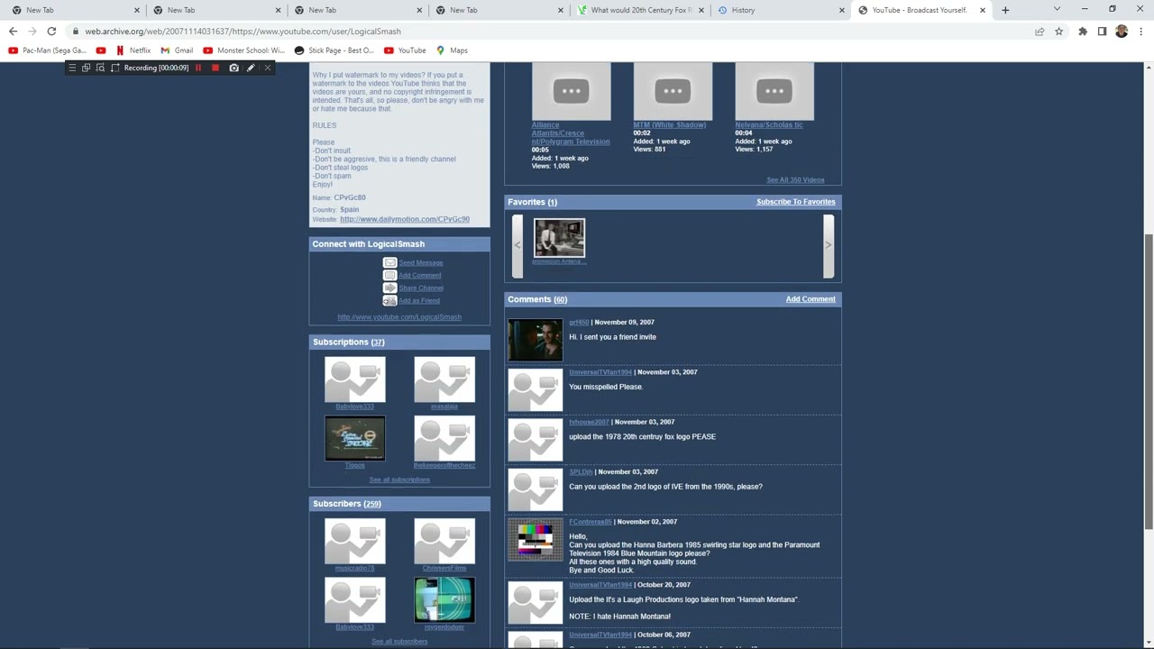 I found LogicalSmash's YouTube Channels on Wayback Machine!