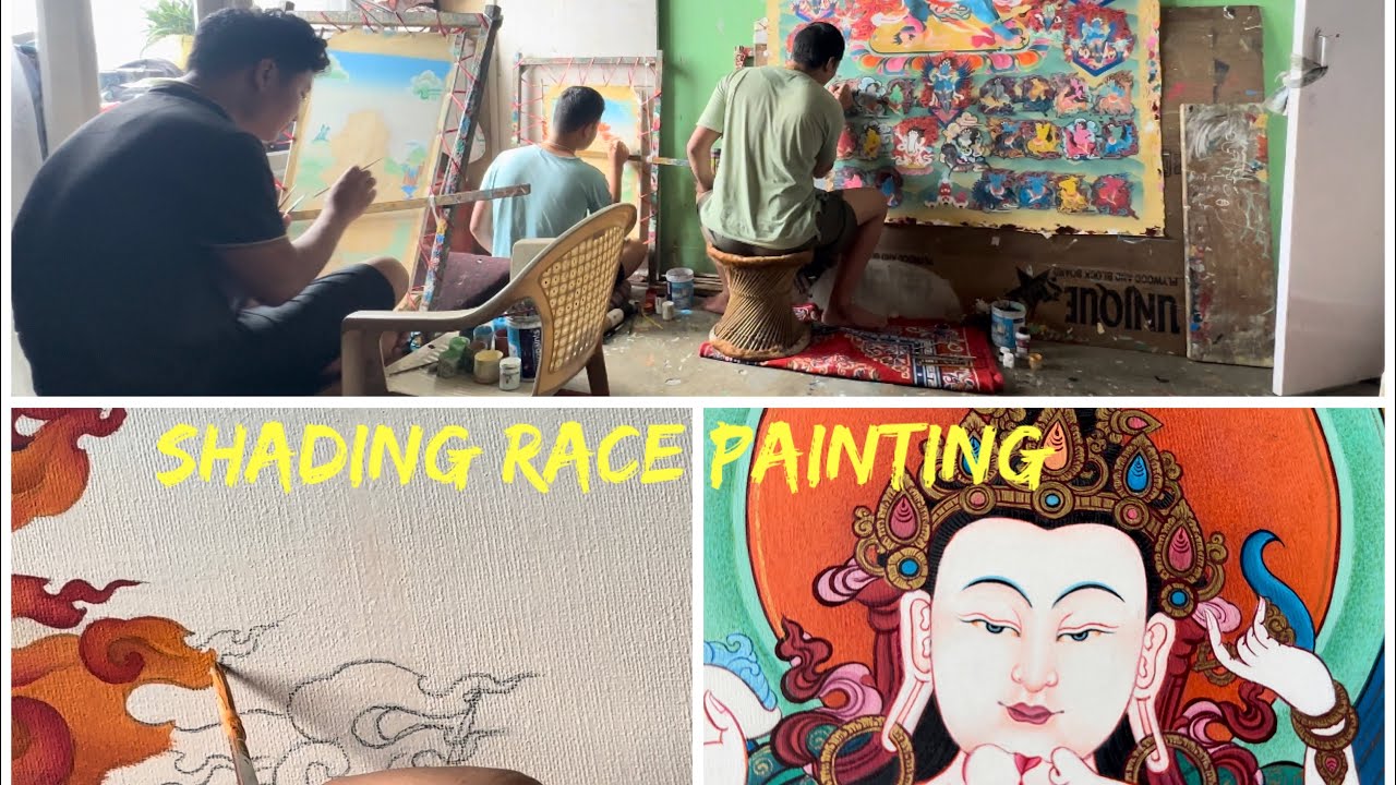 Thangka painting . Special face shading /groups painting @wodzer4253