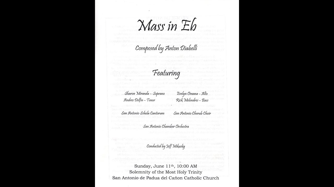 Anton Diabelli Mass in E Flat