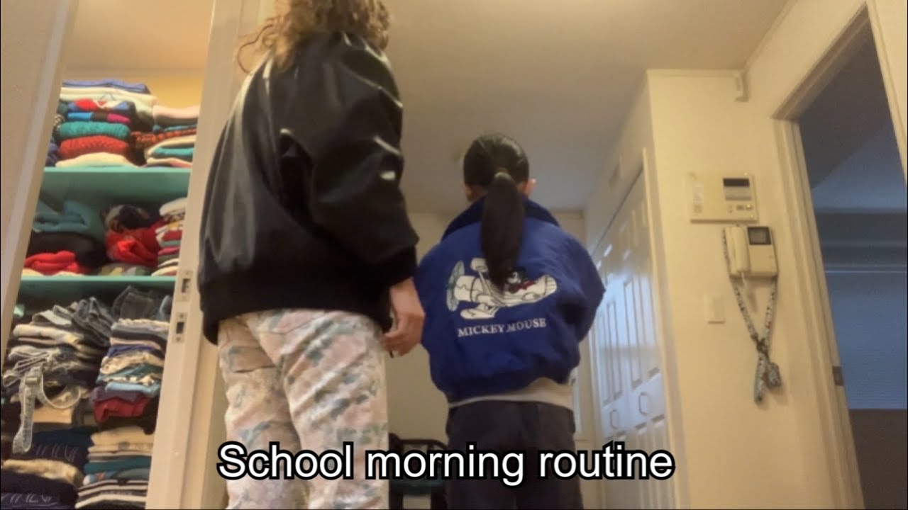 School morning routine - 珍しく平和な平日の朝