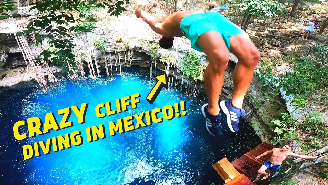 THE BEST CLIFF DIVING CENOTE IN MEXICO!! (We Went CRAZY)