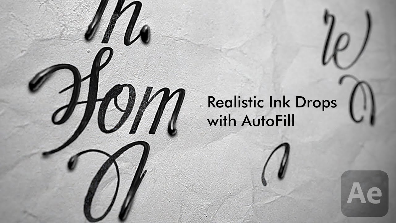 Create Realistic Ink Drops with AutoFill in After Effects
