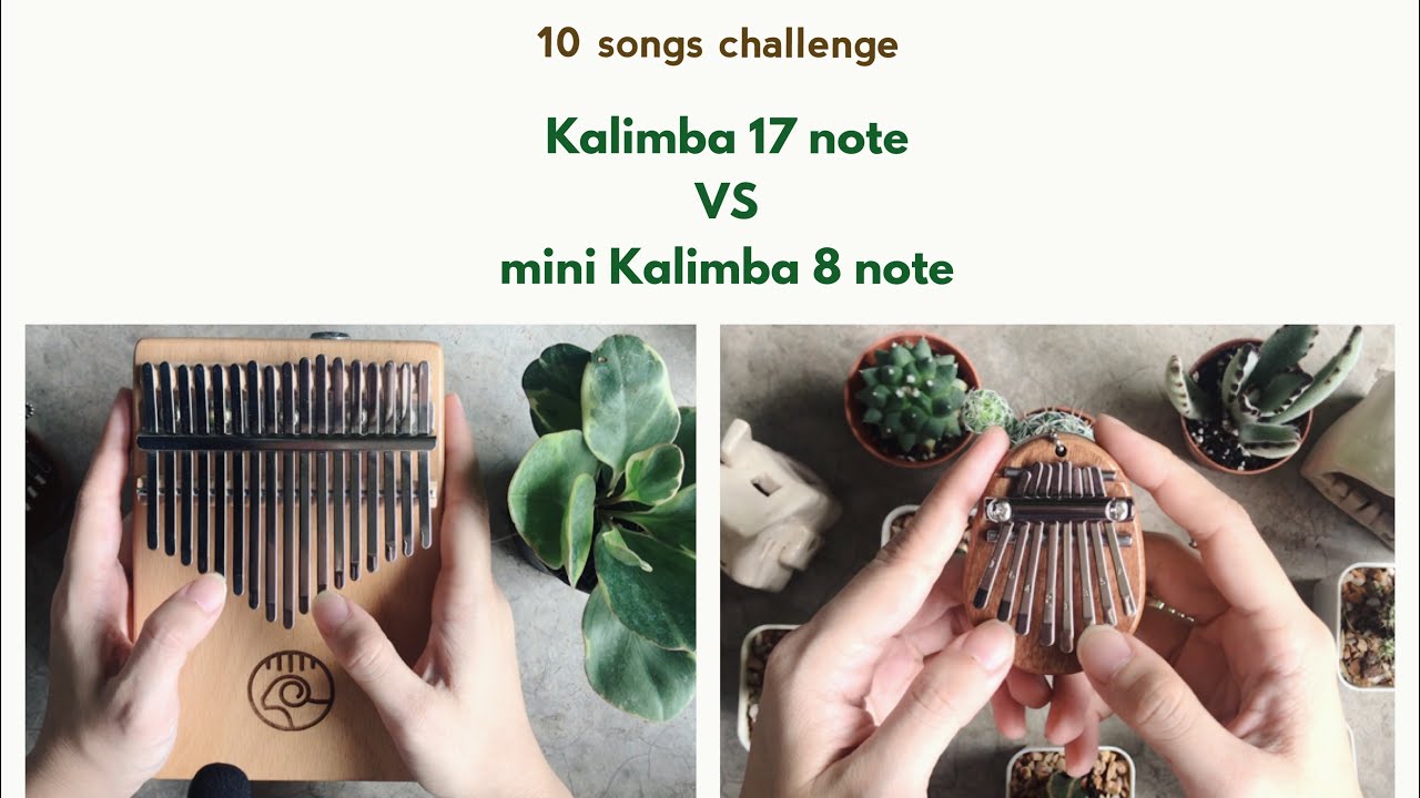 Kalimba 17 note VS Kalimba 8 note (10 songs Challenge ) by Kalimklimba