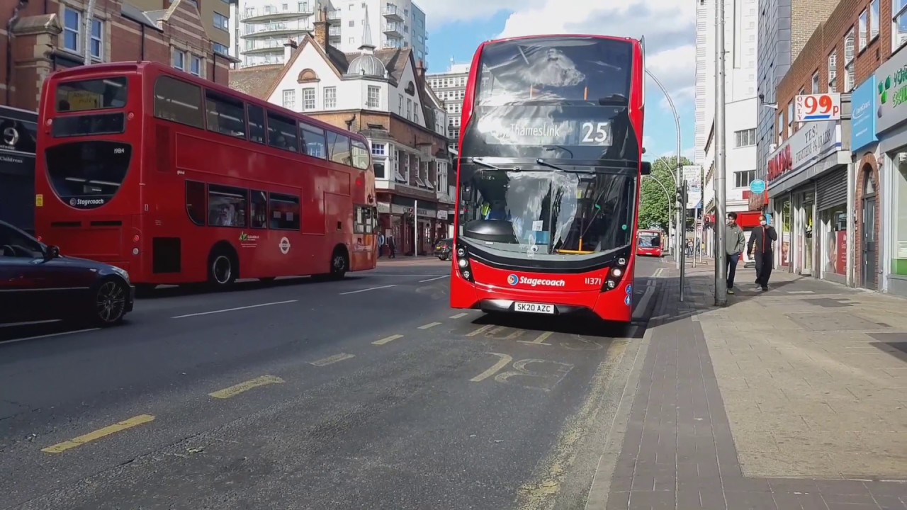 First day 25 as Stagecoach. Observation + Journey on SK20AZC. 11371. Stagecoach London E40SH MMC.