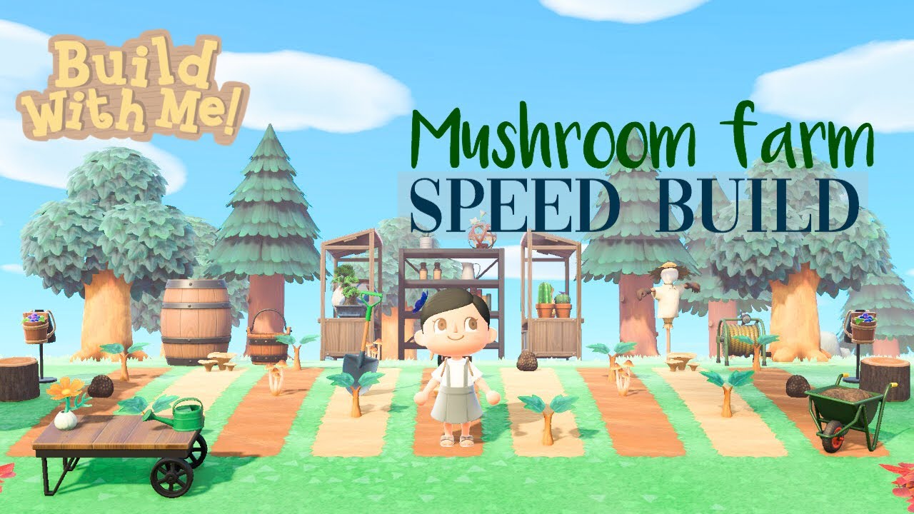 MUSHROOM FARM SPEED BUILD ~ ACNH // ANIMAL CROSSING NEW HORIZONS
