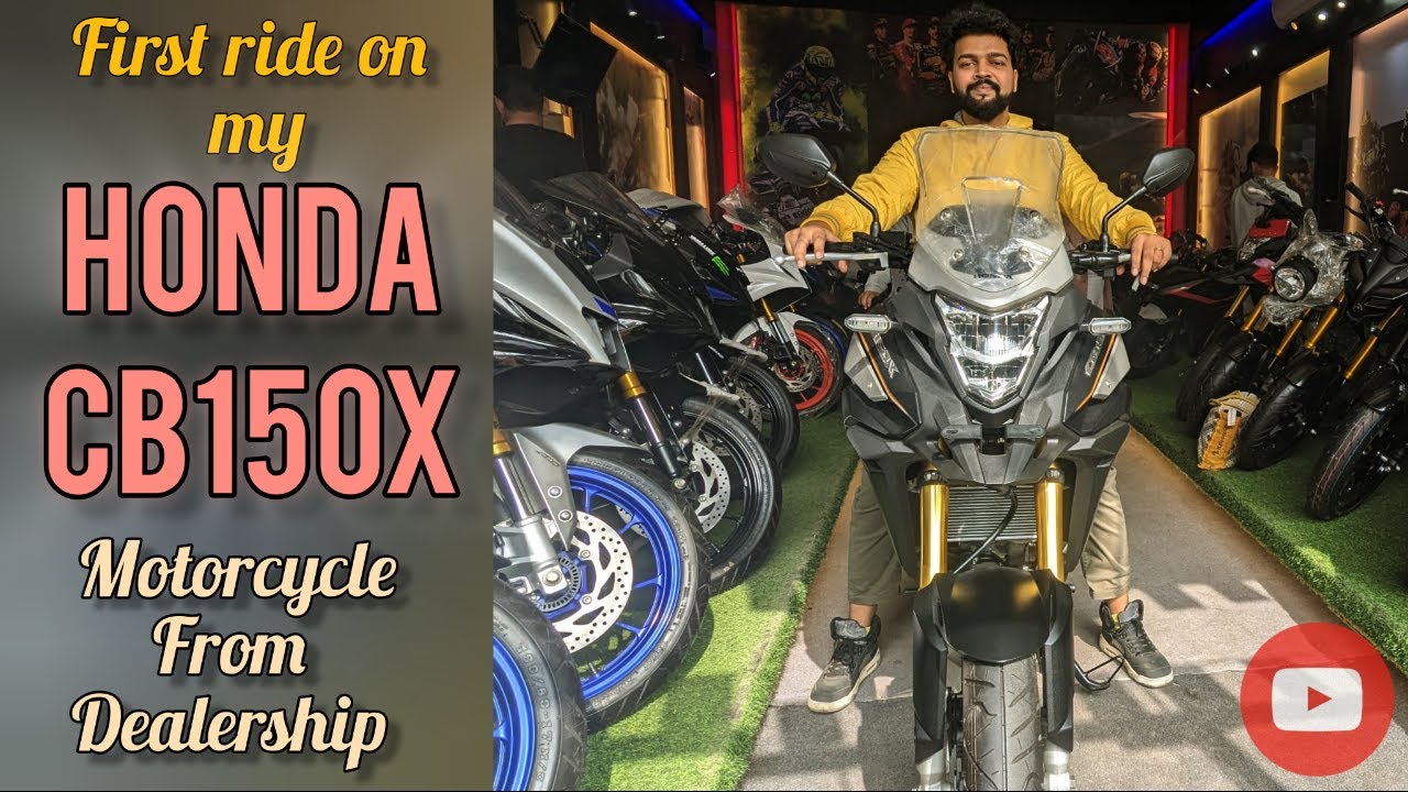 First ride on my Honda CB150X motorcycle from dealership