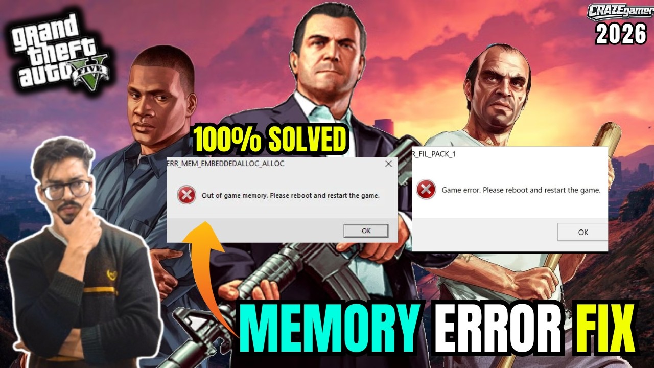 Gta 5 Out of Memeory / Game Error Fix 100% Solved  Gta 5 Offline/Story Mode II Mod Gta 5 #5
