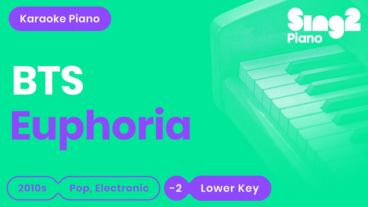 BTS - Euphoria (Lower Key) Piano Karaoke