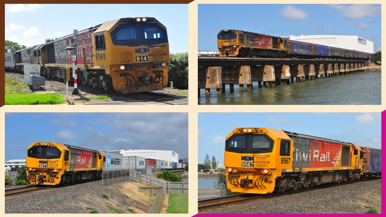 KiwiRail in Tauranga - Six trains at Maxwells Road ~ 04/02/2022