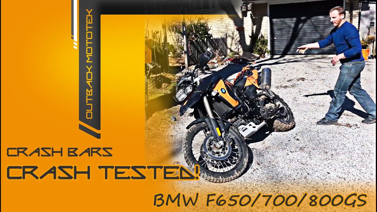 BMW F650/700/800GS crash bars crash tested - Outback Motortek