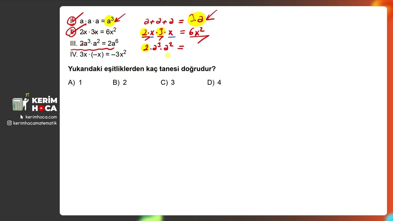 LGS Cebirsel İfadeler ve Özdeşlikler MEB Soruları 20260308 133221