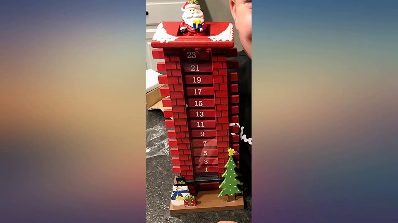 Juegoal 15 Inch Wooden Advent Calendar with 24 Days Removable Boards Countdown to review