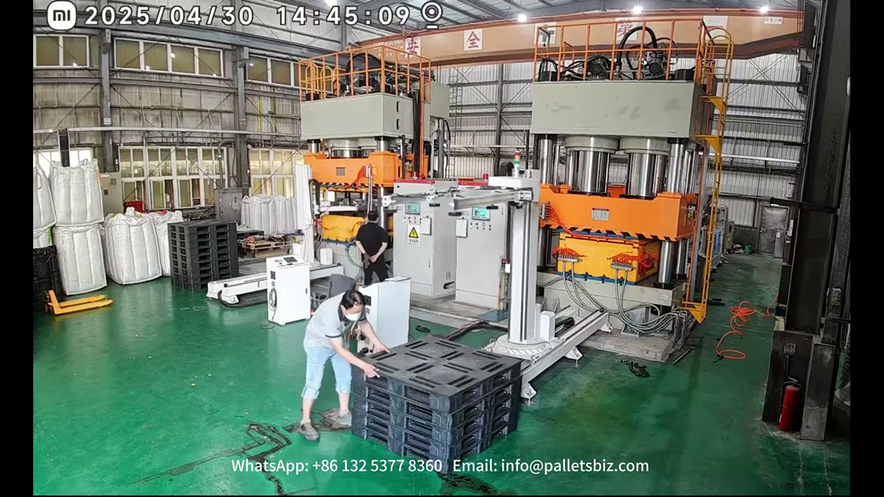 Full Automatic Recycled-Plastic Pallet Molding Machine #Plasticpalletmachine #plasticrecycled