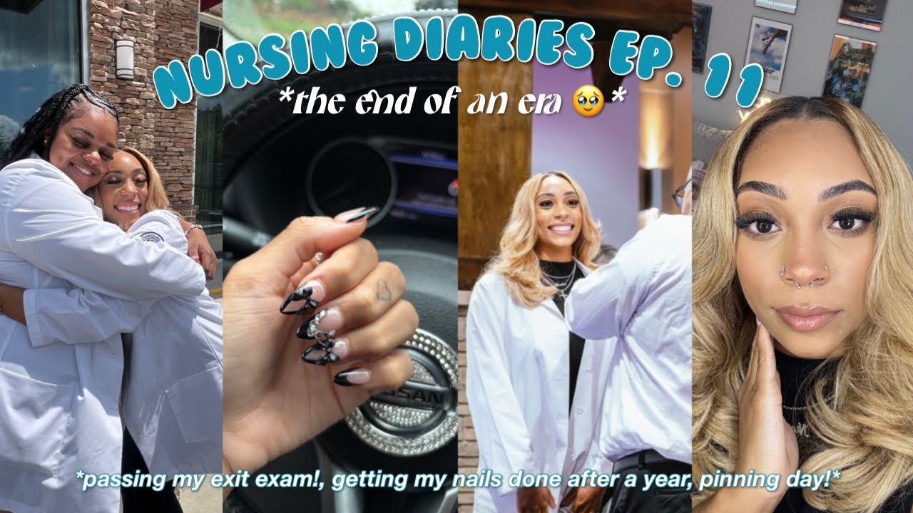 NURSING DIARIES EP. 11 *the end 🥹*: getting my nails done after a YEAR, passed my exit exam, pinning