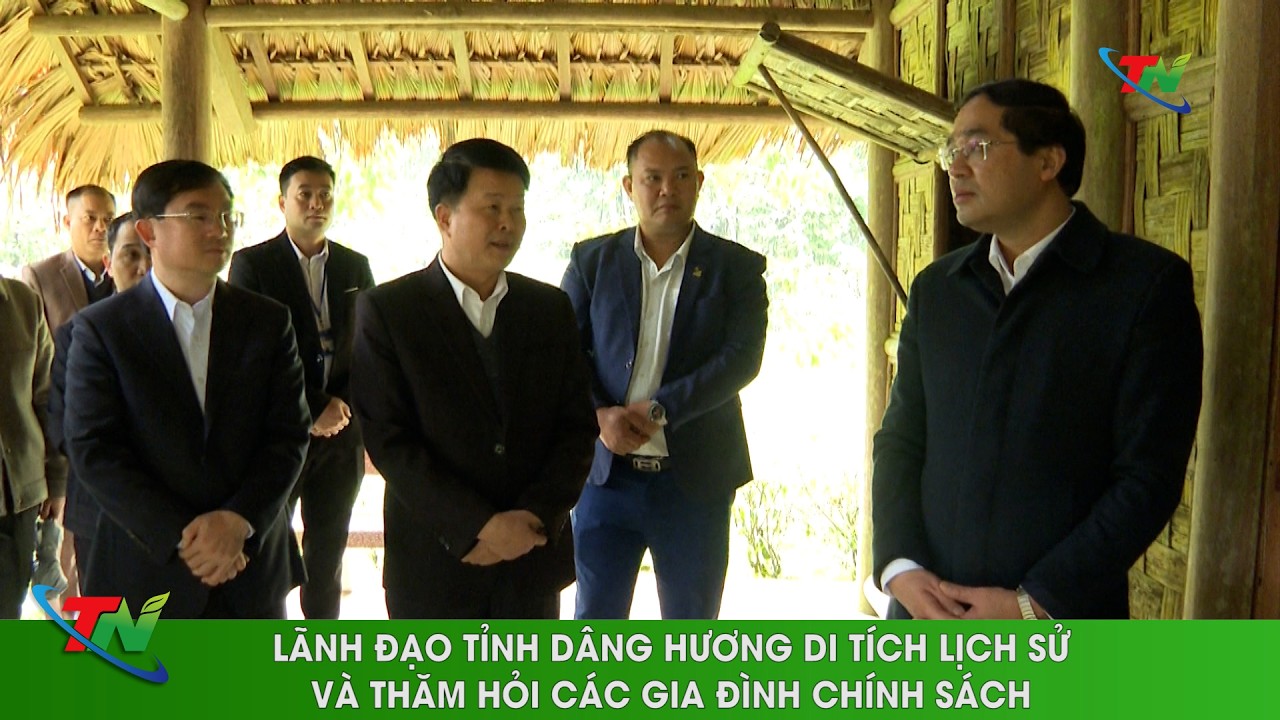 Lãnh đạo tỉnh dâng hương di tích lịch sử và thăm hỏi các gia đình chính sách