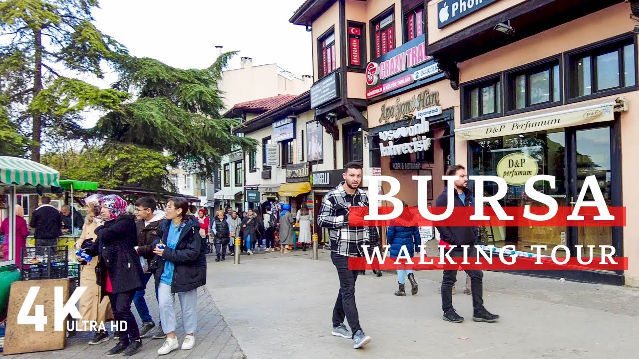 4K Bursa Cumhuriyet Caddesi Yürüyüş Turu | Bursa Walking Tour | December 2022