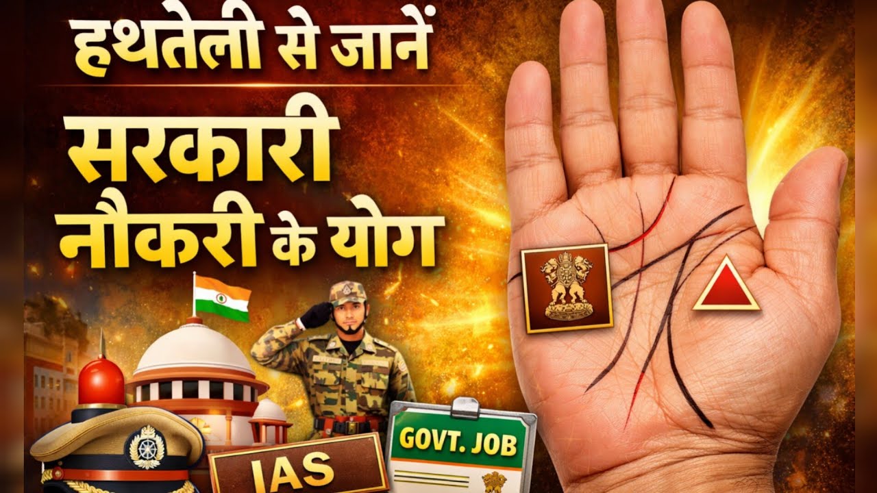 हथेली में छुपा है सरकारी नौकरी का राज! 😲#palmistry 