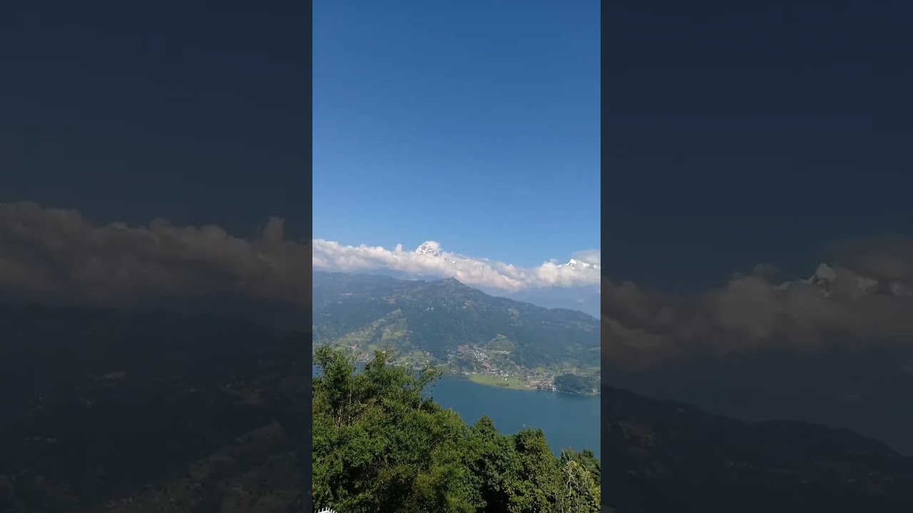 View from the world peace Pagoda Pokhara #travelnepalwithdebesh #peace #amazing #buddha #love #nepal